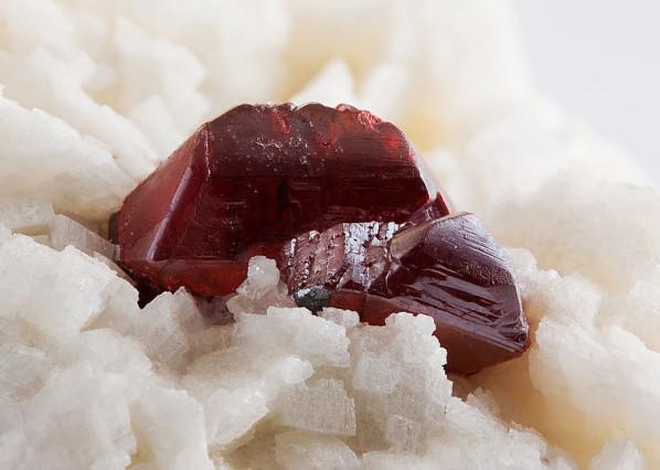 A blood red gemstone