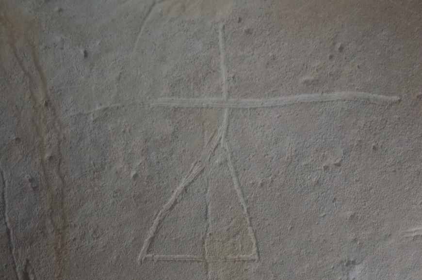 Christian Calvary inscribed in Mona island cave