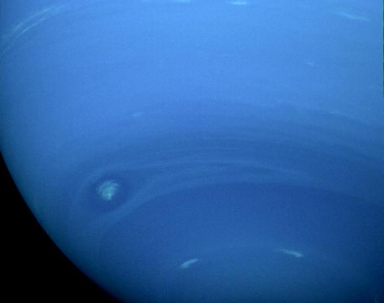 Neptune in natural color captured by Voyager 2