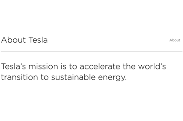 About Tesla | Tesla&#039;s mission is to accelerate the world&#039;s transition to sustainable energy.