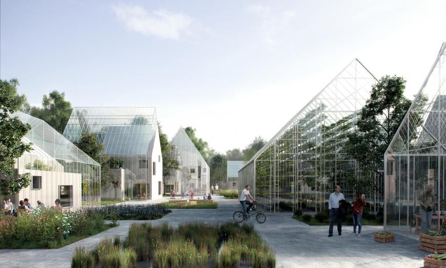 Concept art for eco-village in Almere, Netherlands