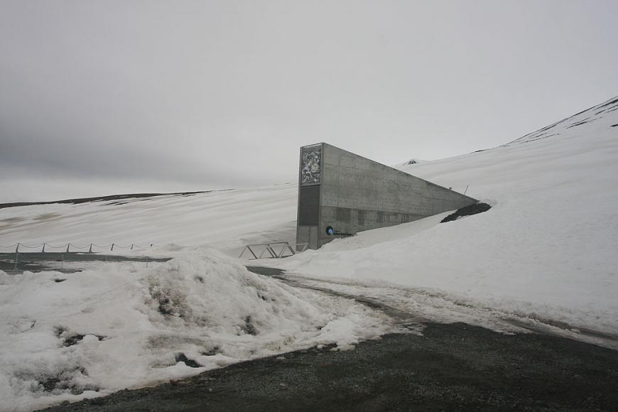 Entrance to the Global Seed Vault (&quot;Doomsday&quot; Vault) in Norway