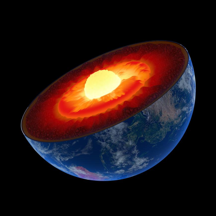 Cross section of Earth