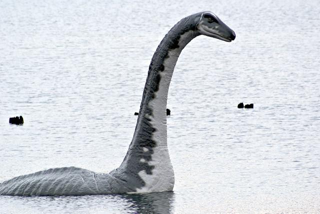 Computer generated image of the mystical Loch Ness Monster