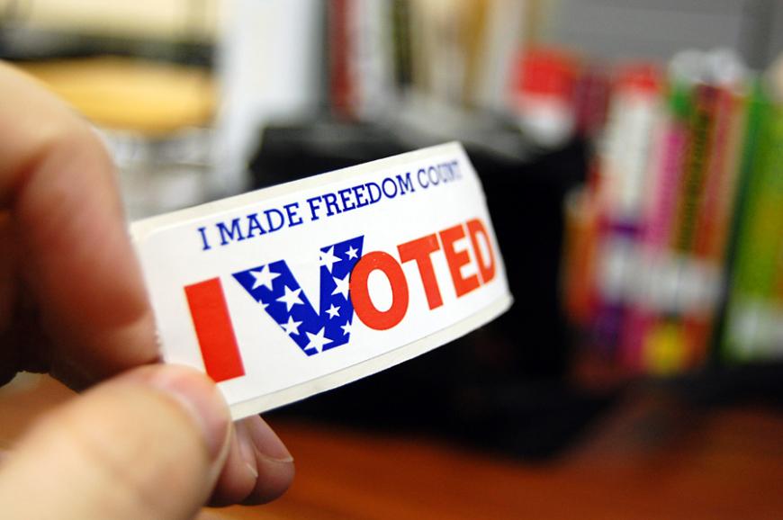 &quot;I voted&quot; sticker