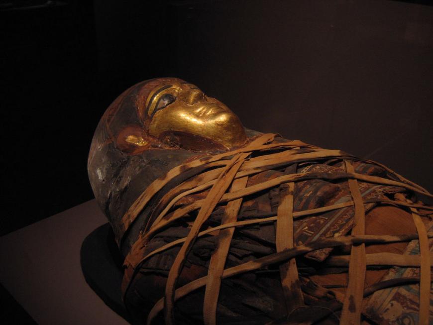 An egyptian sarcophagus in the Memorial Art Gallery, Rochester NY