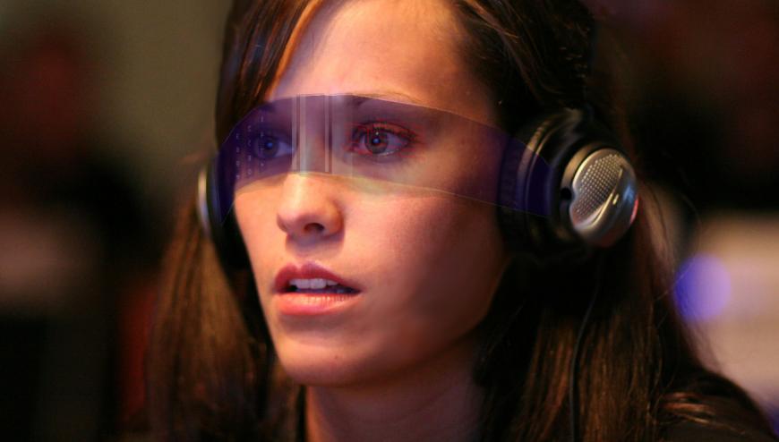 A headset for augmented reality with a mobile device
