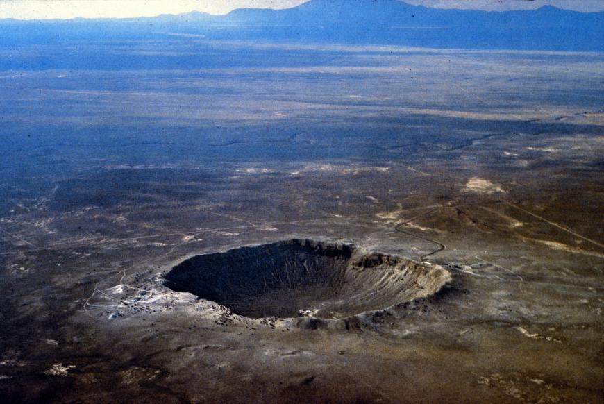 Crater formed by the Canyon Diablo meteorite