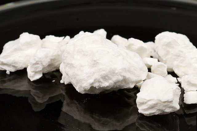 White powdered cocaine