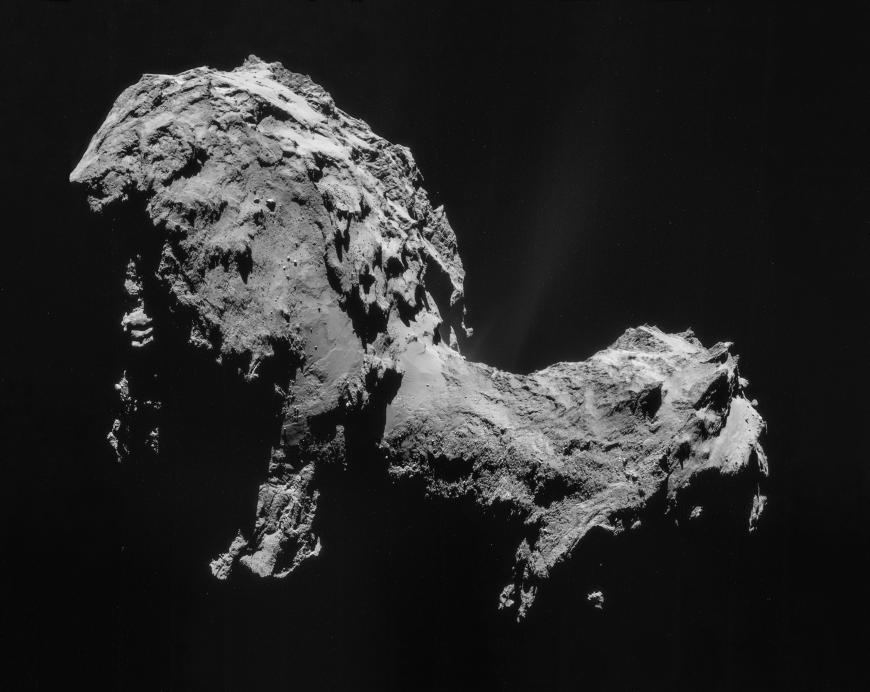 Comet 67P seen from the Rosetta spacecraft prior to the Philae landing.