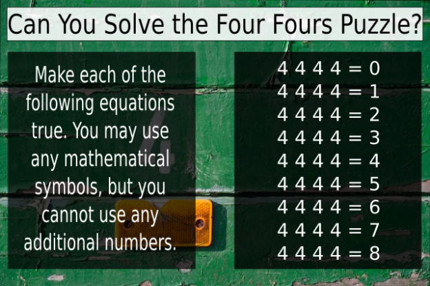 Four fours math puzzle