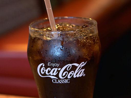 Coca cola in a glass