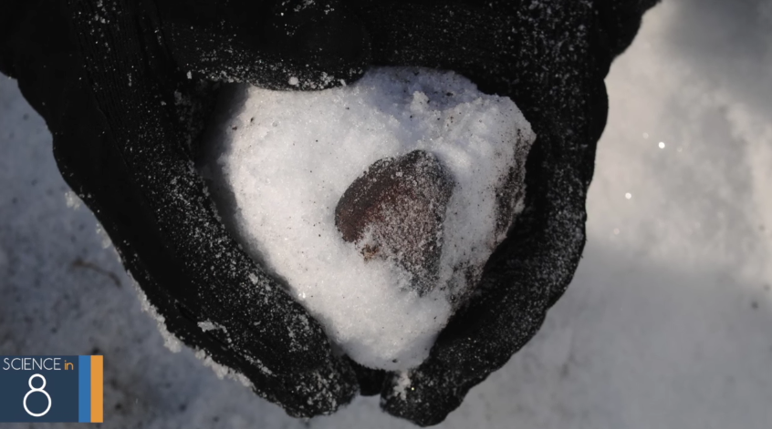 Frozen meteorite