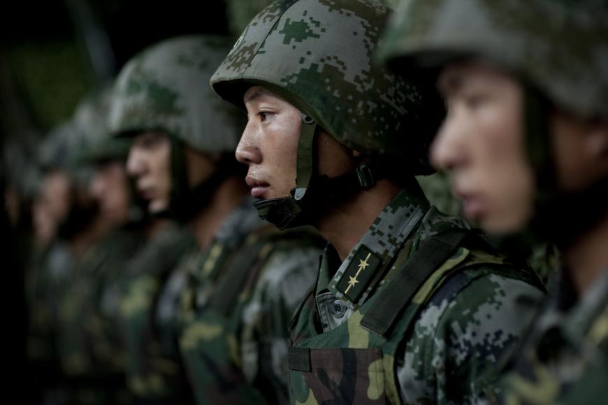 Soldiers of the People&#039;s Liberation Army Ground Force in 2011.