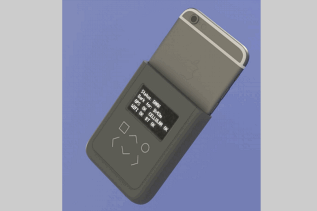 Concept art for Snowden and Huang&#039;s smartphone case that prevents surveillance