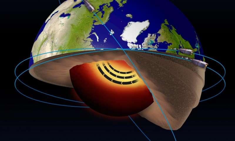 Satellites help discover a jet stream in the Earth&#039;s core