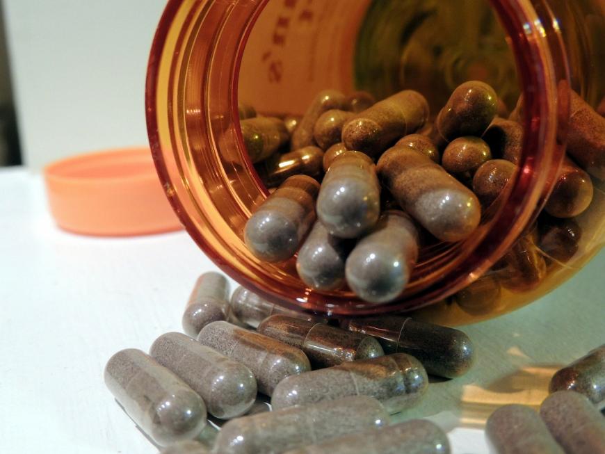 Herbal supplements in pill form.