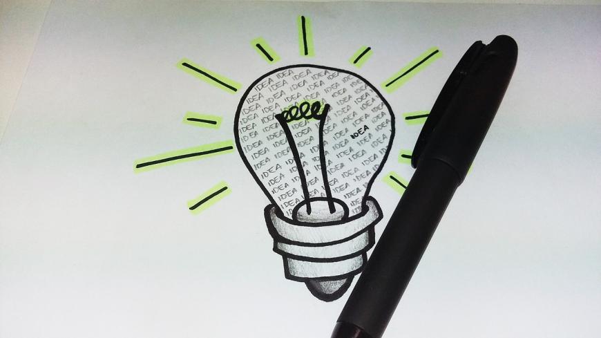 Lightbulb with the word IDEA written inside it