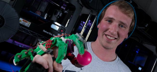Student 3-D prints functional, affordable prosthetic
