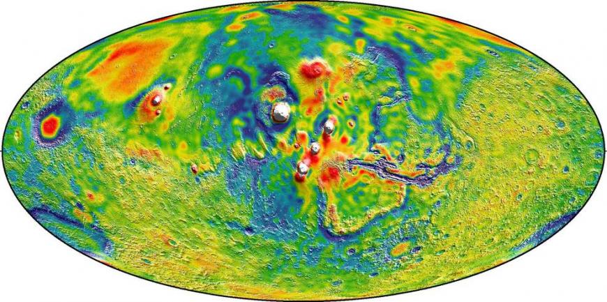 Mars gravity map