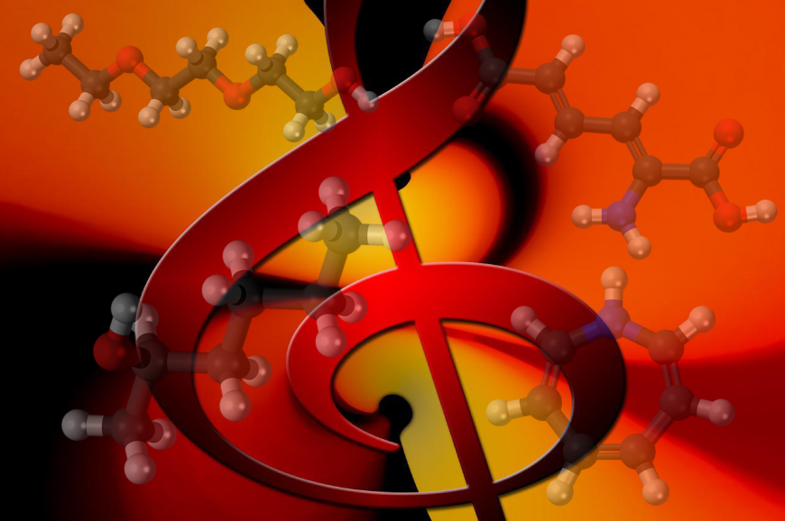Treble clef and atoms