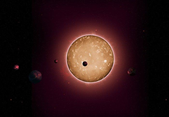 Artist&#039;s impression of an exoplanet system