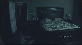 Infrared camera filming bedroom at night