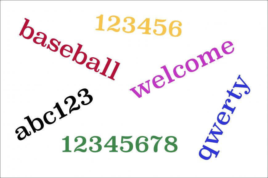 baseball, acb123, 12345678, welcome, qwerty, 123456