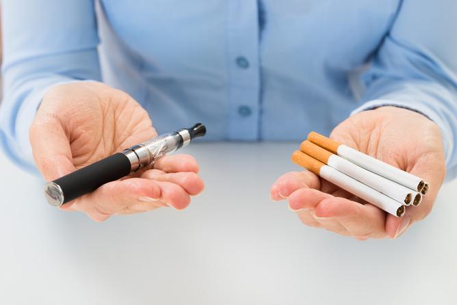 E-cigarettes compared to cigarettes