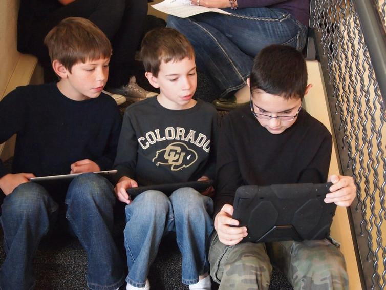 Children using tablets