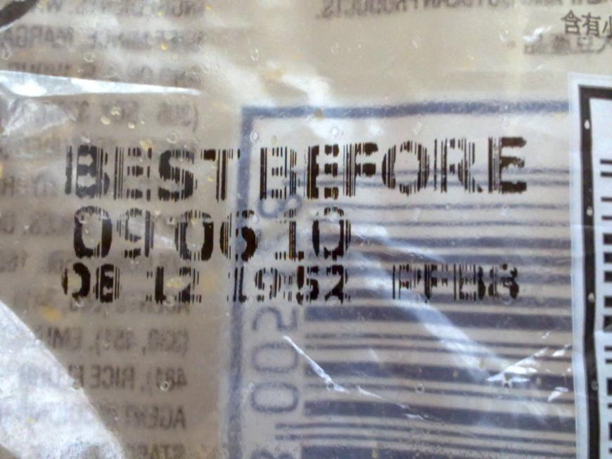 Best before date, expiry date