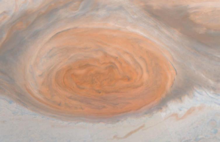 Jupiter&#039;s Great Red spot in natural color