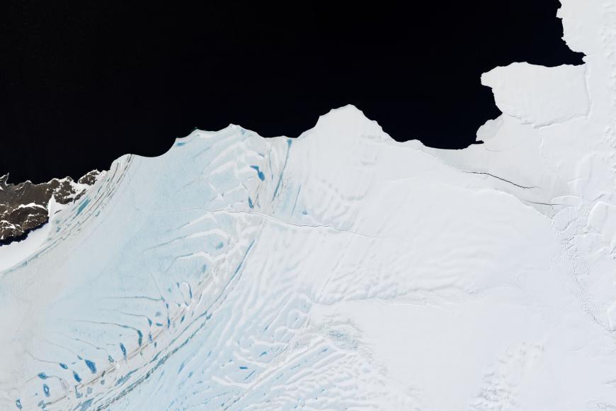 Aerial photo of the Nansen Ice Shelf, 2013