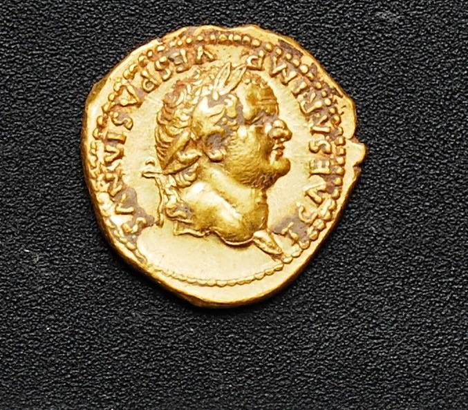 One of the gold coins found in the shop.