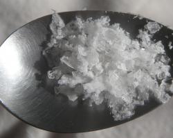 Ketamine, dried and scraped into a spoon