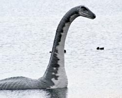 Computer generated image of the mystical Loch Ness Monster