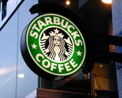 Starbucks coffee shop sign