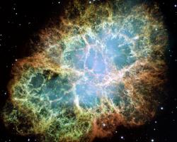 The crab nebula, a supernova remnant