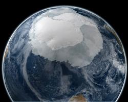 View of Antarctica from space