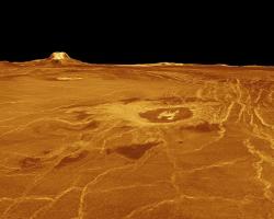 Venus - 3D Perspective View of Eistla Regio