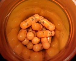 Adderall pills in a prescription bottle