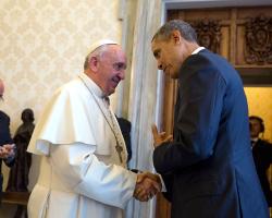 Pope Francis with U.S. President Barack Obama