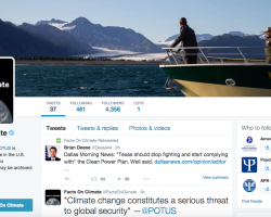 Screenshot of @FactsOnClimate on Twitter
