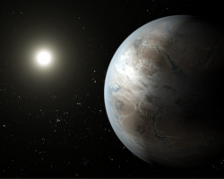 An artist’s rendering of Kepler-452b, a possible Earth analog (NASA)