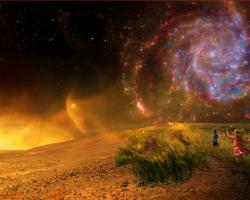 Artist&#039;s impression of life on other planets.