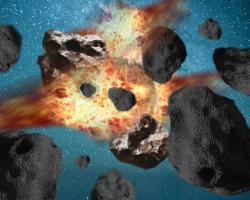 Exploding asteroids