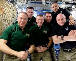 Expedition 46 crew on the International Space Station