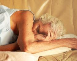 Old woman sleeping