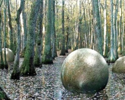 Mysterious spheres in a lagoon