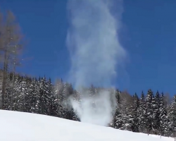 a snow-nado on the side of a mountain